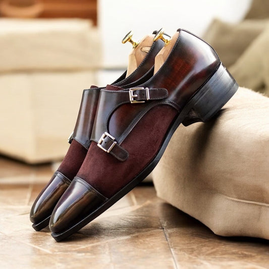 Luxury Handcrafted Double Monk Strap Shoes