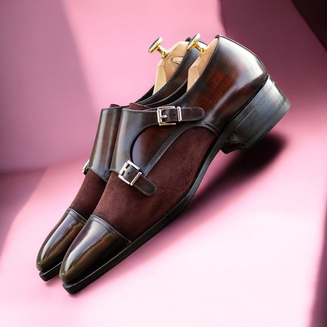 Luxury Handcrafted Double Monk Strap Shoes